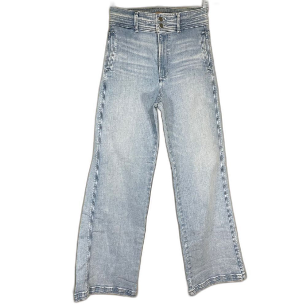 High Rise Wide Leg Joe's Jeans The Allana  W/26 Light Blue Starry Eyed LN 70s - Picture 2 of 16